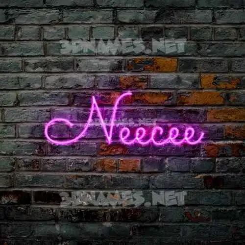 neecee in Pink Neon style - 3D name wallpaper neecee in Pink Neon style - 3D name wallpaper