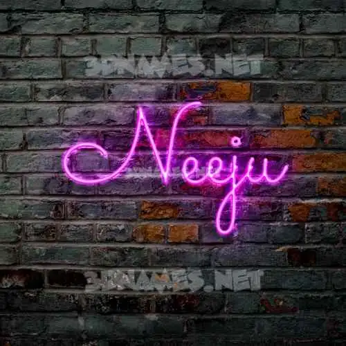 neeju in Pink Neon style - 3D name wallpaper neeju in Pink Neon style - 3D name wallpaper