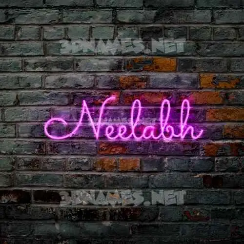 neelabh in Pink Neon style - 3D name wallpaper