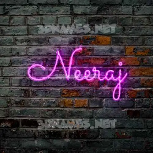 neeraj in Pink Neon style - 3D name wallpaper