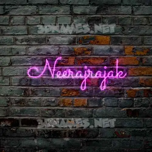 neerajrajak in Pink Neon style - 3D name wallpaper