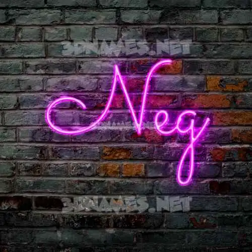 neg in Pink Neon style - 3D name wallpaper neg in Pink Neon style - 3D name wallpaper