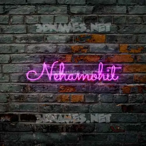 nehamohit in Pink Neon style - 3D name wallpaper nehamohit in Pink Neon style - 3D name wallpaper