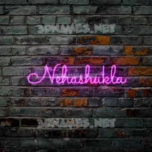nehashukla in Pink Neon style - 3D name wallpaper