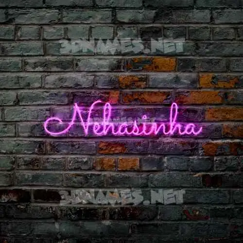 nehasinha in Pink Neon style - 3D name wallpaper