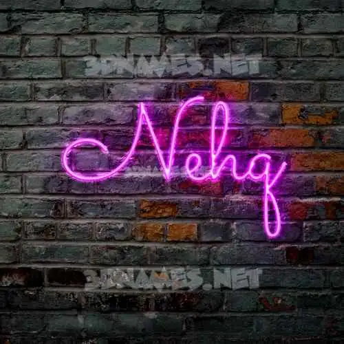 nehq in Pink Neon style - 3D name wallpaper