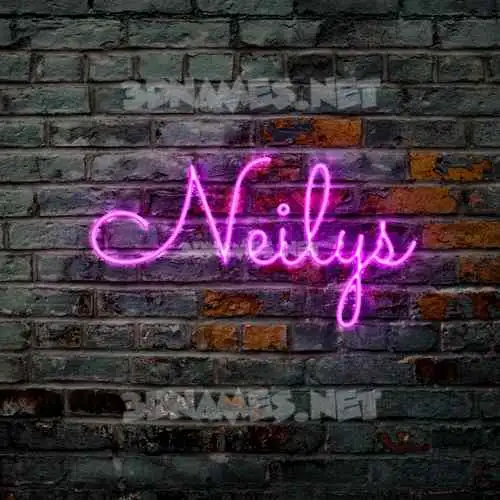 neilys in Pink Neon style - 3D name wallpaper