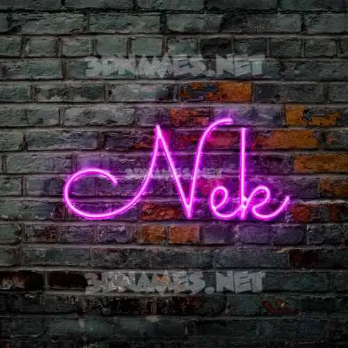 nek in Pink Neon style - 3D name wallpaper nek in Pink Neon style - 3D name wallpaper