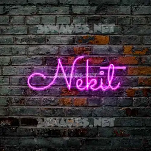 nekit in Pink Neon style - 3D name wallpaper nekit in Pink Neon style - 3D name wallpaper