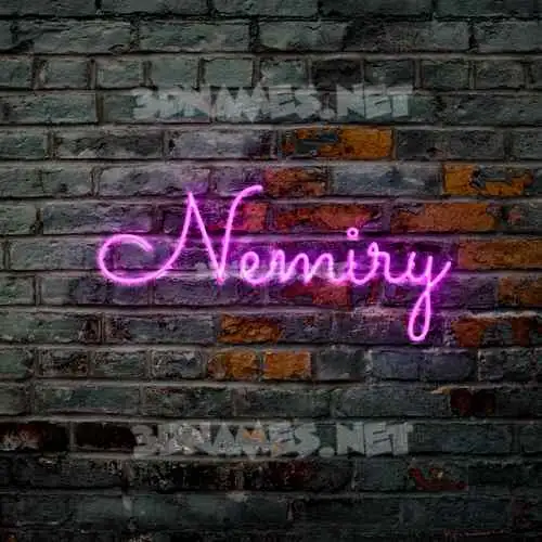 nemiry in Pink Neon style - 3D name wallpaper nemiry in Pink Neon style - 3D name wallpaper