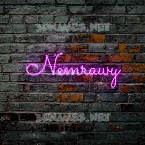 nemrawy in Pink Neon style - 3D name wallpaper nemrawy in Pink Neon style - 3D name wallpaper