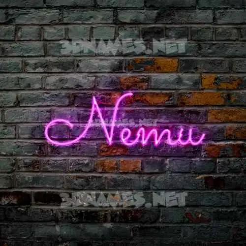 nemu in Pink Neon style - 3D name wallpaper nemu in Pink Neon style - 3D name wallpaper