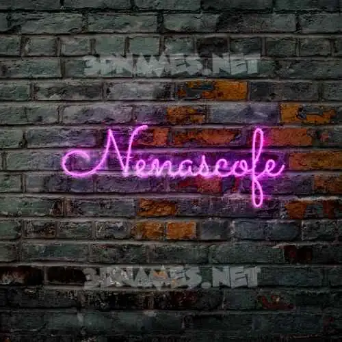 nenascofe in Pink Neon style - 3D name wallpaper nenascofe in Pink Neon style - 3D name wallpaper