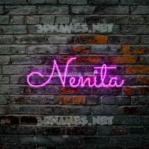 nenita in Pink Neon style - 3D name wallpaper nenita in Pink Neon style - 3D name wallpaper