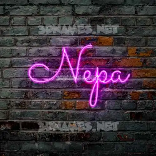 nepa in Pink Neon style - 3D name wallpaper