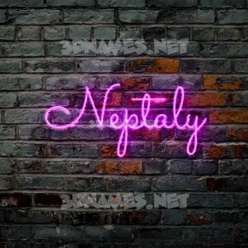 neptaly in Pink Neon style - 3D name wallpaper