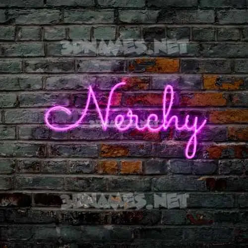nerchy in Pink Neon style - 3D name wallpaper nerchy in Pink Neon style - 3D name wallpaper