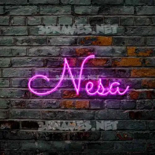 nesa in Pink Neon style - 3D name wallpaper nesa in Pink Neon style - 3D name wallpaper