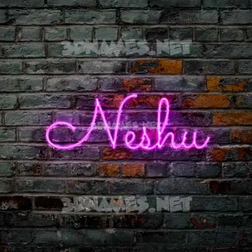 neshu in Pink Neon style - 3D name wallpaper neshu in Pink Neon style - 3D name wallpaper