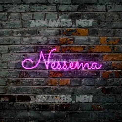nessema in Pink Neon style - 3D name wallpaper nessema in Pink Neon style - 3D name wallpaper
