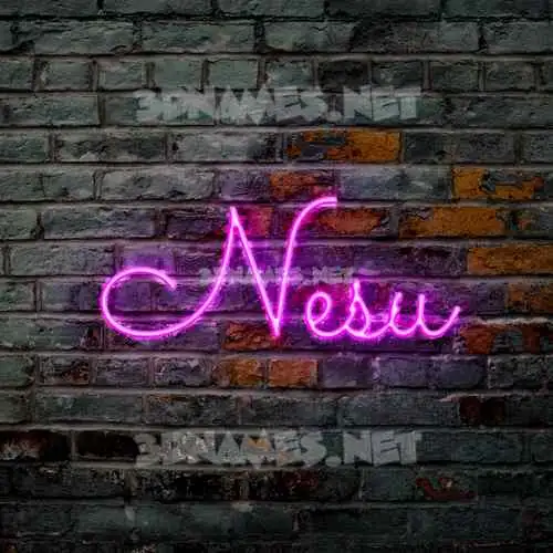nesu in Pink Neon style - 3D name wallpaper nesu in Pink Neon style - 3D name wallpaper