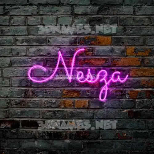 nesza in Pink Neon style - 3D name wallpaper nesza in Pink Neon style - 3D name wallpaper