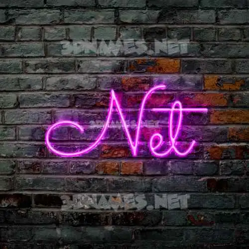net in Pink Neon style - 3D name wallpaper net in Pink Neon style - 3D name wallpaper