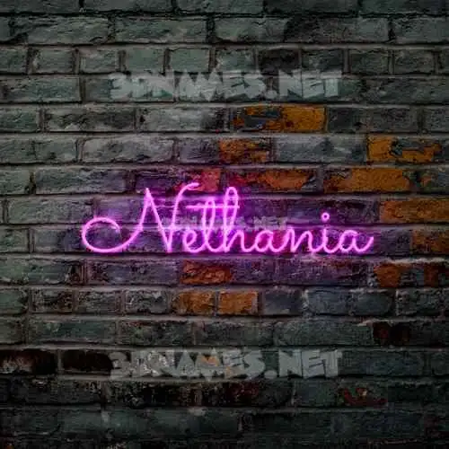 nethania in Pink Neon style - 3D name wallpaper nethania in Pink Neon style - 3D name wallpaper