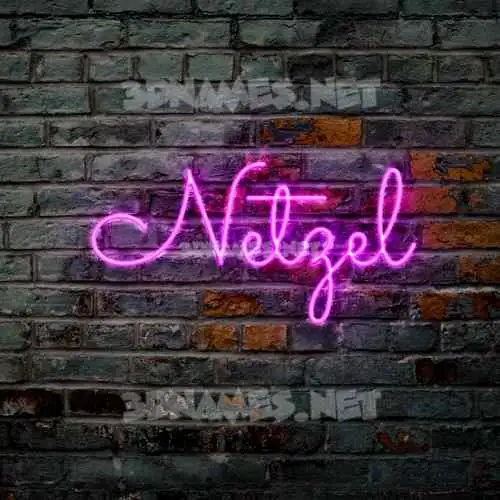 netzel in Pink Neon style - 3D name wallpaper netzel in Pink Neon style - 3D name wallpaper