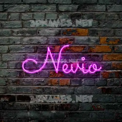 nevio in Pink Neon style - 3D name wallpaper