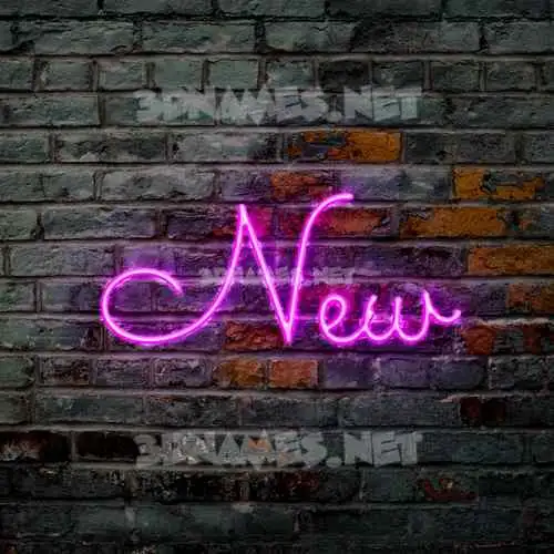 new in Pink Neon style - 3D name wallpaper new in Pink Neon style - 3D name wallpaper