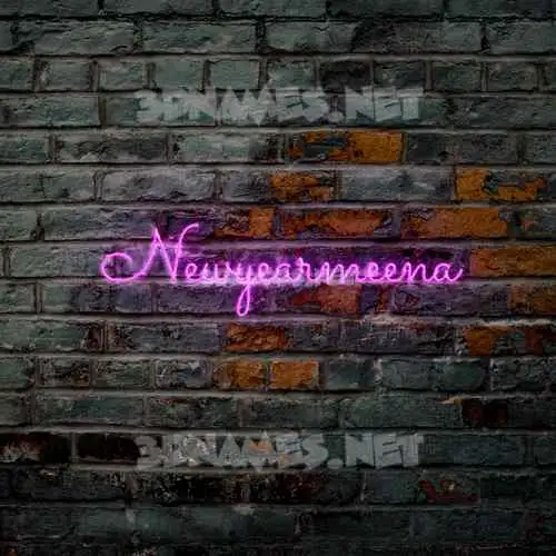 newyearmeena in Pink Neon style - 3D name wallpaper newyearmeena in Pink Neon style - 3D name wallpaper