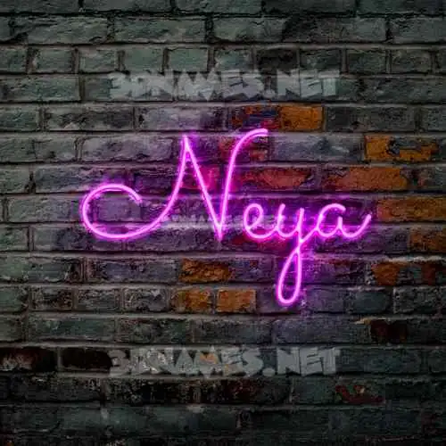 neya in Pink Neon style - 3D name wallpaper