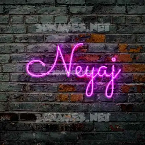 neyaj in Pink Neon style - 3D name wallpaper