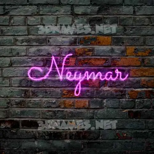 neymar in Pink Neon style - 3D name wallpaper neymar in Pink Neon style - 3D name wallpaper
