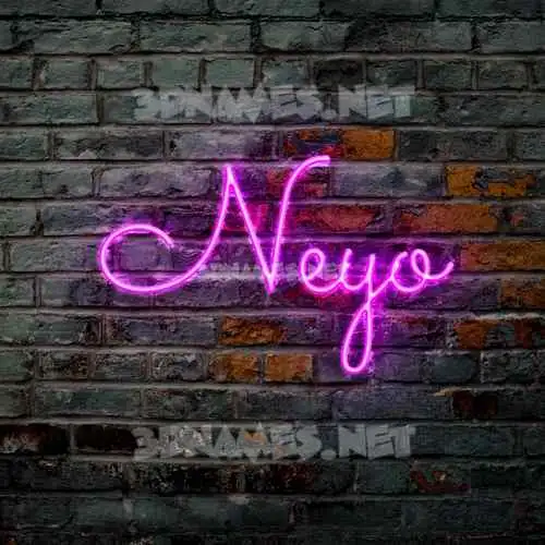 neyo in Pink Neon style - 3D name wallpaper