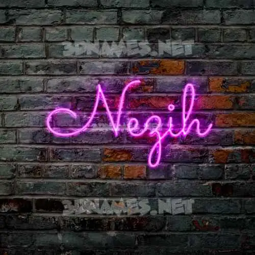 nezih in Pink Neon style - 3D name wallpaper
