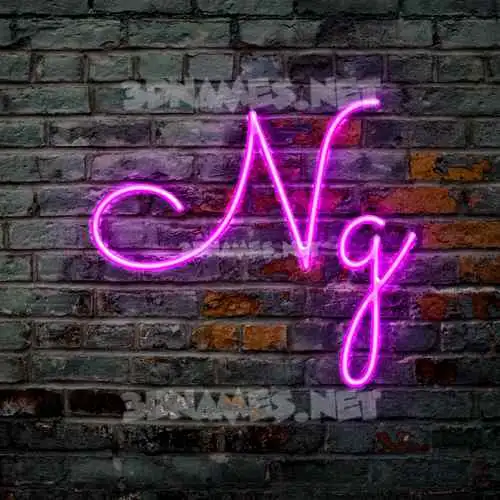 ng in Pink Neon style - 3D name wallpaper ng in Pink Neon style - 3D name wallpaper