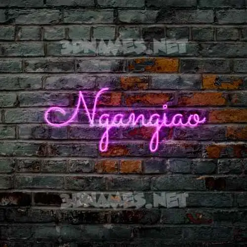 ngangiao in Pink Neon style - 3D name wallpaper ngangiao in Pink Neon style - 3D name wallpaper