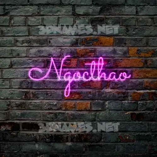ngocthao in Pink Neon style - 3D name wallpaper