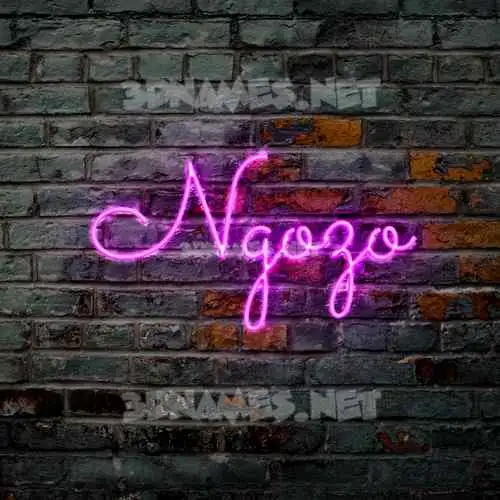 ngozo in Pink Neon style - 3D name wallpaper