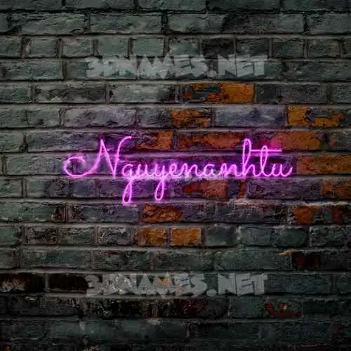 nguyenanhtu in Pink Neon style - 3D name wallpaper nguyenanhtu in Pink Neon style - 3D name wallpaper