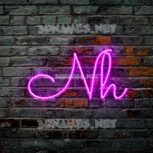 nh in Pink Neon style - 3D name wallpaper