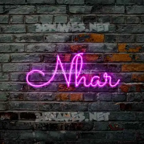 nhar in Pink Neon style - 3D name wallpaper nhar in Pink Neon style - 3D name wallpaper