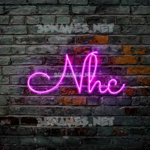 nhc in Pink Neon style - 3D name wallpaper nhc in Pink Neon style - 3D name wallpaper