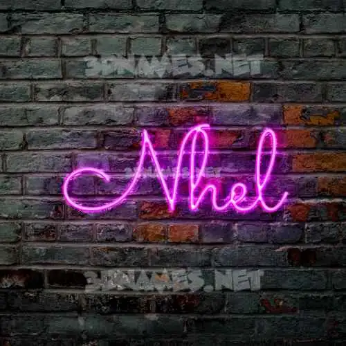 nhel in Pink Neon style - 3D name wallpaper nhel in Pink Neon style - 3D name wallpaper