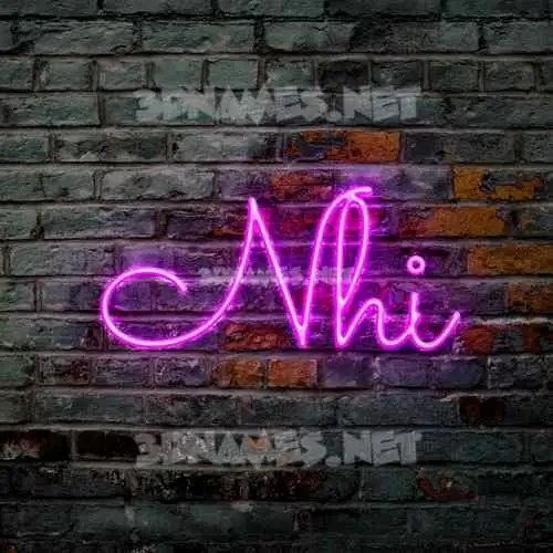 nhi in Pink Neon style - 3D name wallpaper nhi in Pink Neon style - 3D name wallpaper