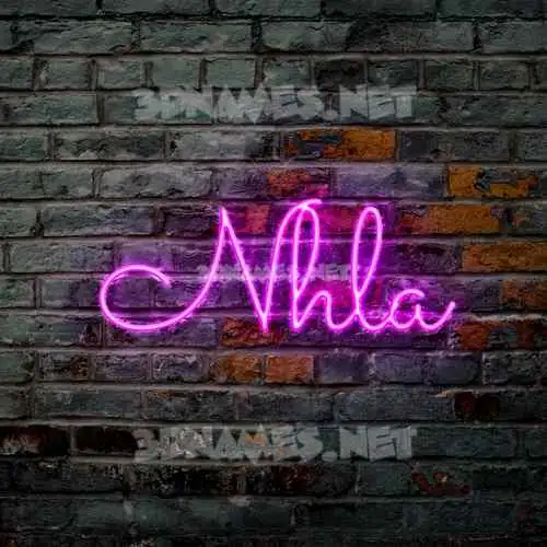 nhla in Pink Neon style - 3D name wallpaper nhla in Pink Neon style - 3D name wallpaper
