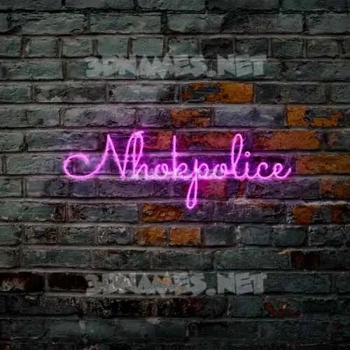 nhokpolice in Pink Neon style - 3D name wallpaper nhokpolice in Pink Neon style - 3D name wallpaper