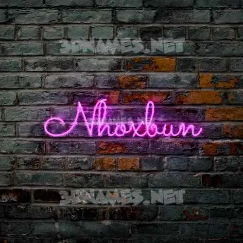 nhoxbun in Pink Neon style - 3D name wallpaper nhoxbun in Pink Neon style - 3D name wallpaper